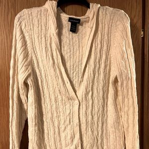 Cable Knit Button-Up Sweater